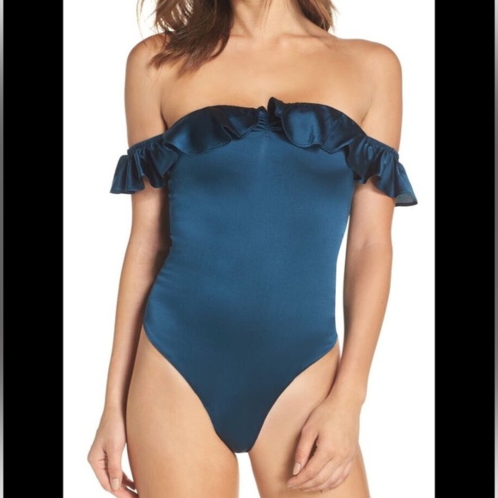 NWT For Love & Lemons Scivvies Bodysuit | Teal